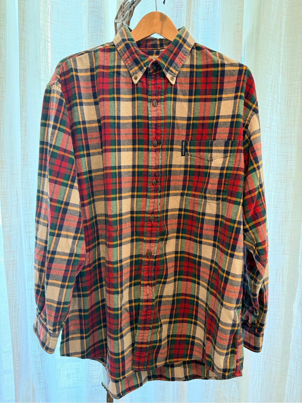 GT-0131 Vintage Abercrombie Big Shirt Plaid Flannel 100% Cotton Oversized